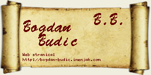 Bogdan Budić vizit kartica